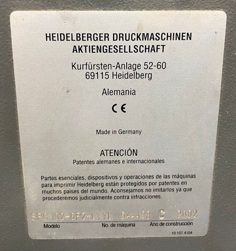 Offer 383607, a HEIDELBERG CD 102-6+L  (2000+) from 2002