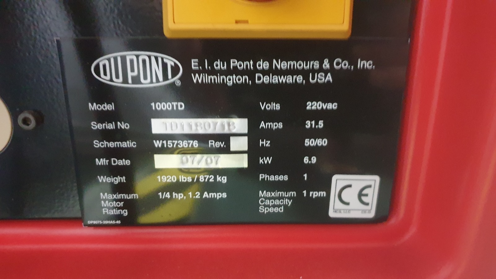 Offer 374504, a DUPONT CYREL FAST TD 1000 from 2007