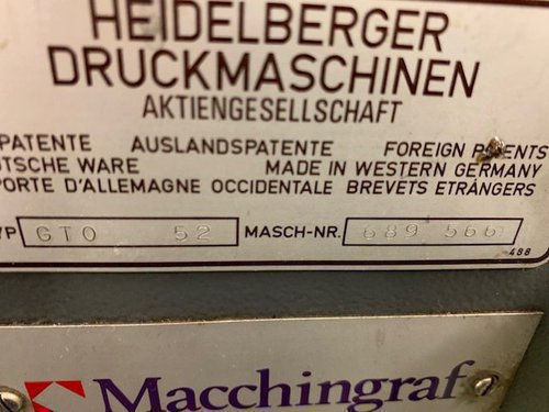 Offer 330080, a HEIDELBERG GTO 52 from 1987