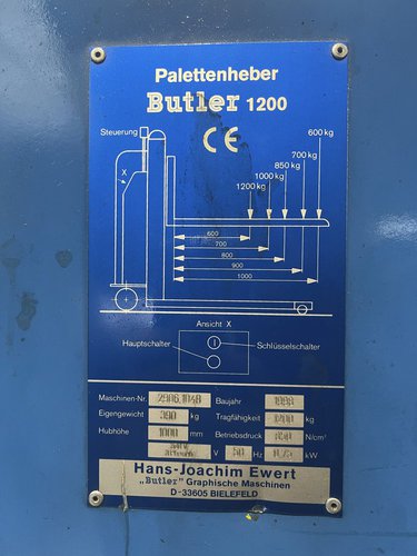 Offer 366302, a BUTLER 1200 from 1998