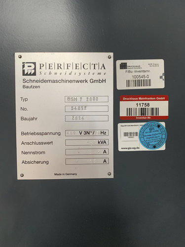 Offer 369510, a PERFECTA BSH 7-2000 from 2014