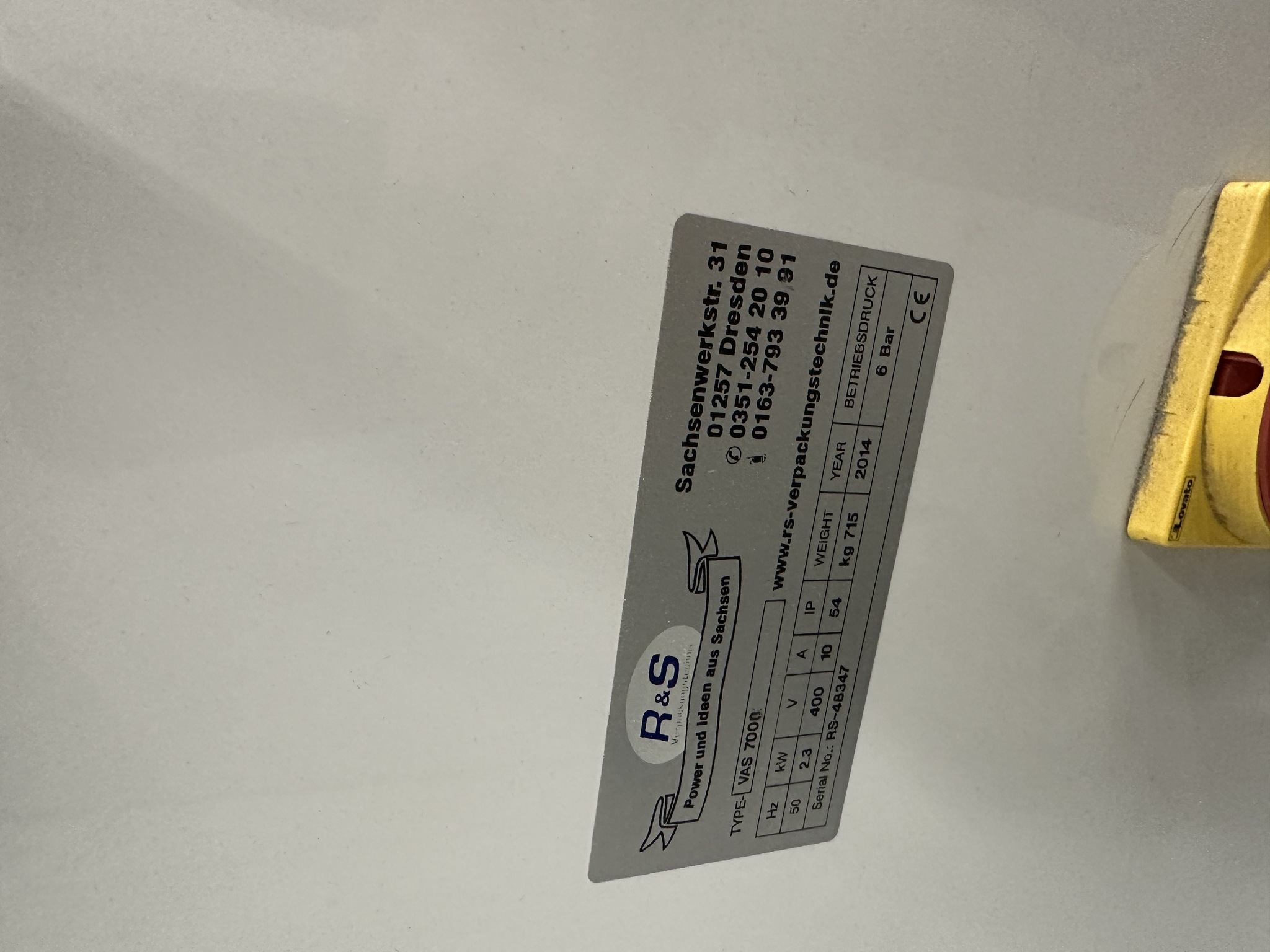 Offer 385085, a R+S VERPACKUNG VAS 700 from 2014