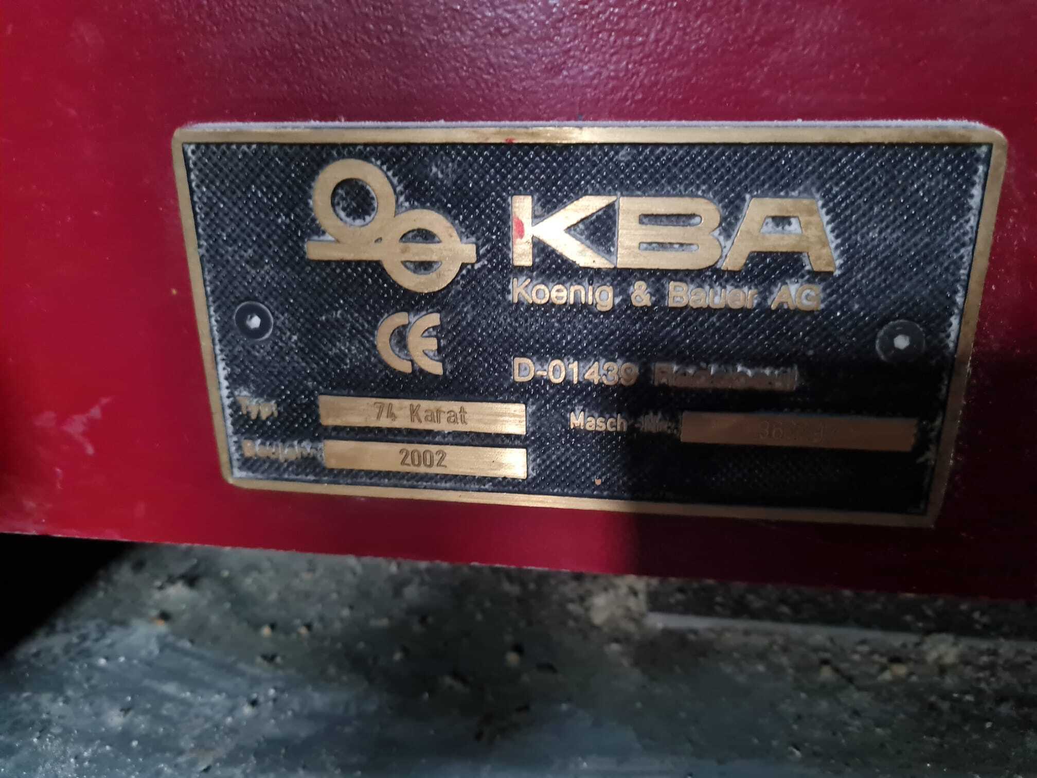 Offer 381136, a KBA 74 KARAT from 2002